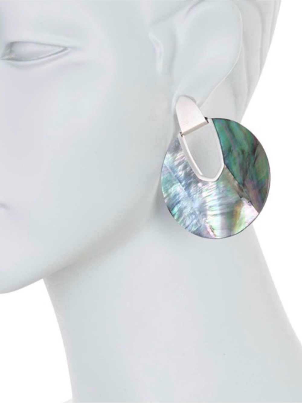 Kendra Scott Iridescent Black Mother-of-Pearl Round Drop Diane style